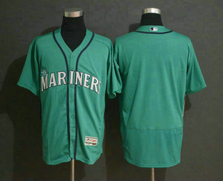 Men's Seattle Mariners Blank Green Stitched MLB Flex Base Jersey