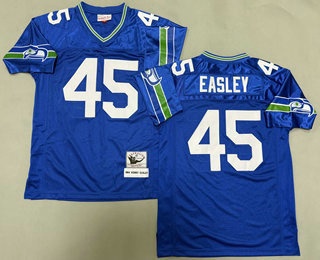 Men's Seattle Seahawks #45 Kenny Easley Blue 1984 Throwback Jersey