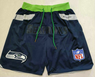 Men's Seattle Seahawks Navy Blue Just Don Swingman Shorts