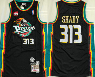 Men's Slim Shady #313 Eminem X Detroit Pistons Remix Stitched Jersey