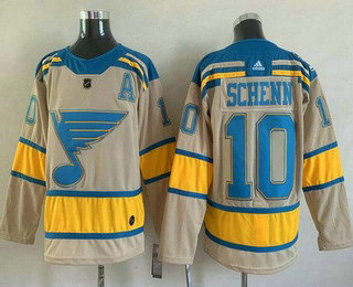 Men's St Louis Blues #10 Brayden Schenn Cream 2022 Winter Classic Authentic Jersey