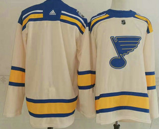 Men's St Louis Blues Blank Cream 2022 Winter Classic Authentic Jersey