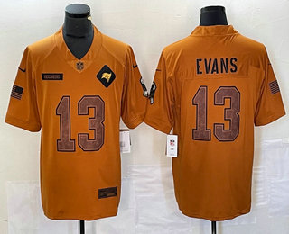 Men's Tampa Bay Buccaneers #13 Mike Evans Brown 2023 Salute To Service Limited Stitched Jersey