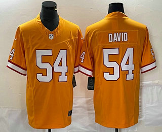 Men's Tampa Bay Buccaneers #54 Lavonte David Orange 2023 FUSE Vapor Untouchable Limited Stitched Jersey