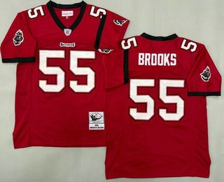 Men's Tampa Bay Buccaneers #55 Derrick Brooks Red 2002 Throwback Jersey