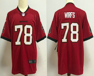Men's Tampa Bay Buccaneers #78 Tristan Wirfs Red 2020 NEW Vapor Untouchable Stitched NFL Nike Limited Jersey