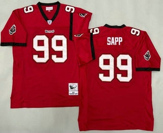 Men's Tampa Bay Buccaneers #99 Warren Sapp Red 2002 Throwback Jersey