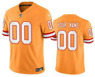 Men's Tampa Bay Buccaneers  Active Player Custom Orange 2023 FUSE Vapor Limited Throwback Stitched Jersey