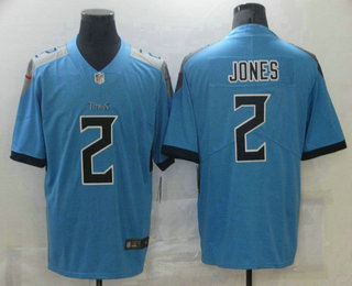 Men's Tennessee Titans #2 Julio Jones Light Blue 2021 Vapor Untouchable Stitched NFL Nike Limited Jersey