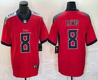 Men's Tennessee Titans #8 Will Levis Red 2019 Inverted Legend Stitched NFL Nike Limited Jersey