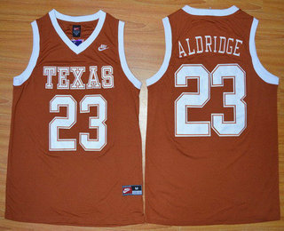 Men's Texas Longhorns #12 LaMarcus Aldridge Burnt Orange College Basketball Jersey