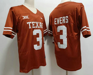 Men's Texas Longhorns #3 Quinn Ewers Yellow 2022 Vapor Untouchable Stitched Nike Jersey