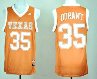 Men's Texas Longhorns #35 Kevin Durant Burnt Orange College Basketball Jersey