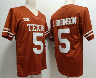 Men's Texas Longhorns #5 Bijan Robinson Yellow 2022 Vapor Untouchable Stitched Nike Jersey