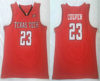 Men's Texas Tech Red Raiders #23 Jarrett Culver Red Basketball Jersey