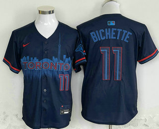 Men's Toronto Blue Jays #11 Bo Bichette Black 2024 City Connect Limited Jersey