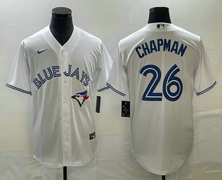 Men's Toronto Blue Jays #26 Matt Chapman White Stitched MLB Cool Base Nike Jersey