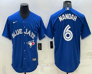 Men's Toronto Blue Jays #6 Alek Manoah Royal Cool Base Stitched Jersey