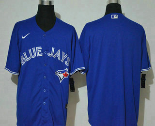 Men's Toronto Blue Jays Blank Blue Stitched MLB Cool Base Nike Jersey