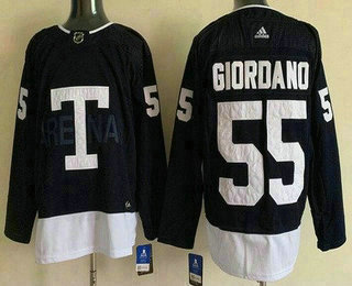 Men's Toronto Maple Leafs #55 Mark Giordano Navy 2022 Heritage Classic Authentic Jersey