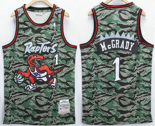 Men's Toronto Raptors #1 Tracy McGrady Camo Hardwood Classics Soul Swingman Throwback Jersey