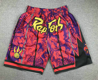 Men's Toronto Raptors Red Hardwood Classics Soul Swingman Throwback Fashion Shorts