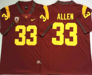 Men's USC Trojans #33 Marcus Allen Red Limited College Football Stitched Nike NCAA Jersey