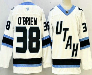 Men's Utah Mammoth #38 Liam O'Brien White Authentic Jersey