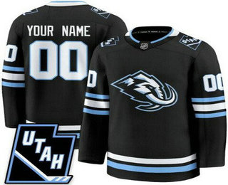 Men's Utah Mammoth Customized Black Authentic Jersey