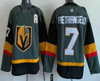 Men's Vegas Golden Knights #7 Alex Pietrangelo Gray Authentic Jersey