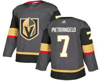 Men's Vegas Golden Knights #7 Alex Pietrangelo Gray Authentic Jersey