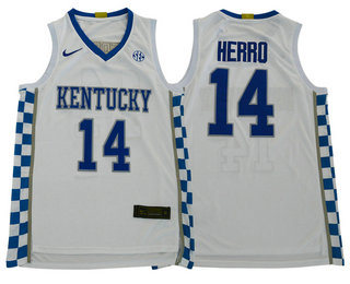 Men's Villanova Wildcats #14 Tyler Herro White 2020 White College Basketball Swingman Stitched Nike Jersey