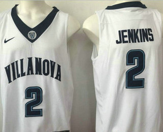 Men's Villanova Wildcats #2 Kris Jenkins White College Basketball Nike Swingman Stitched NCAA Jersey