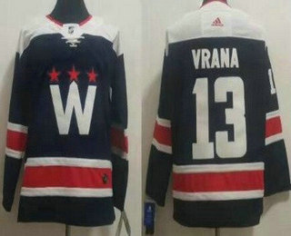 Men's Washington Capitals #13 Jakub Vrana Navy Alternate Authentic Jersey