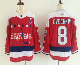 Men's Washington Capitals #8 Alexander Ovechkin Red 2018 Stadium Series Adidas Stitched NHL Hockey Jersey