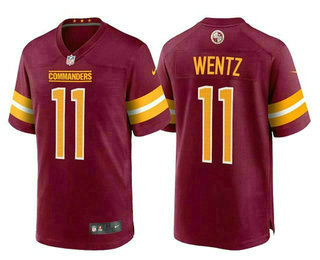 Men's Washington Commanders #11 Carson Wentz Red NEW 2022 Vapor Untouchable Stitched Nike Limited Jersey