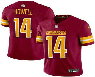 Men's Washington Commanders #14 Sam Howell Limited Red Vapor Jersey