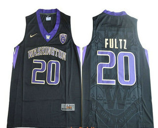 Men's Washington Huskies #20 Markelle Fultz Black College Basketball 2017 Nike Swingman Stitched NCAA Jersey