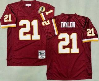 Men's Washington Redskins #21 Sean Taylor Red 2007 Throwback Jersey