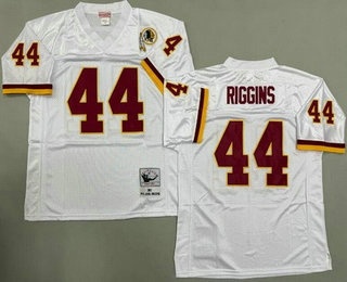 Men's Washington Redskins #44 John Riggins White 1982 Throwback Jersey