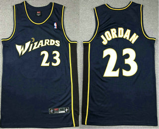 Men's Washington Wizards #23 Michael Jordan Navy Blue Swingman Stitched Jersey