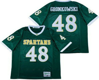 Men's Williamsville North High School #48 Rob Gronkowski Green Football Jersey