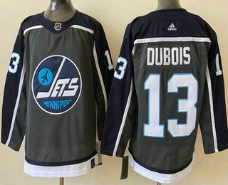Men's Winnipeg Jets #13 Pierre Luc Dubois Gray 2021 Reverse Retro Authentic Jersey