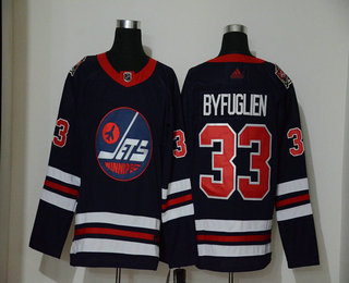 Men's Winnipeg Jets #33 Dustin Byfuglien Navy Blue 2019 Heritage Classic Adidas Stitched NHL Jersey