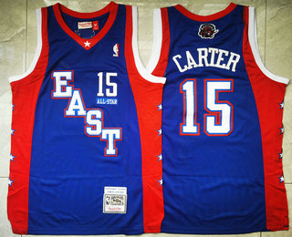 NBA 2004 All-Star Toronto Raptors #15 Vince Carter Blue Hardwood Classics Soul Swingman Throwback Jersey