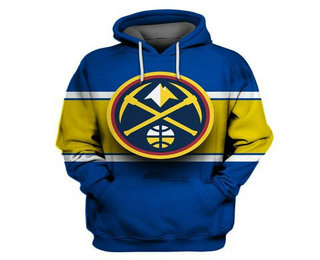 Nuggets Blue All Stitched Hooded Sweatshirt