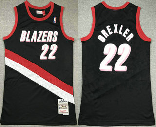 Portland Trail Blazers #22 Clyde Drexler 1991-1992 Black Hardwood Classics Soul Swingman Throwback Jersey
