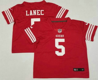 Toddler San Francisco 49ers #5 Trey Lance Limited Red Vapor Stitched Jersey