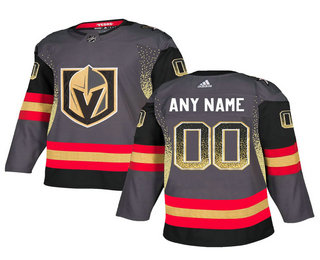 Vegas Golden Knights Gray Men's Customized Drift Fashion Jersey