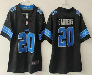 Women's Detroit Lions #20 Barry Sanders Limited Black 2024 Vapor Jersey